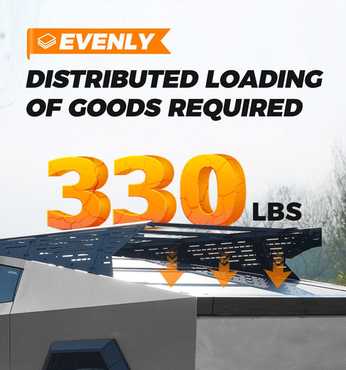 TERRATRECK Mid Version Cargo Racks Roof With Crossbar for Tesla Cybertruck 2023 & Up