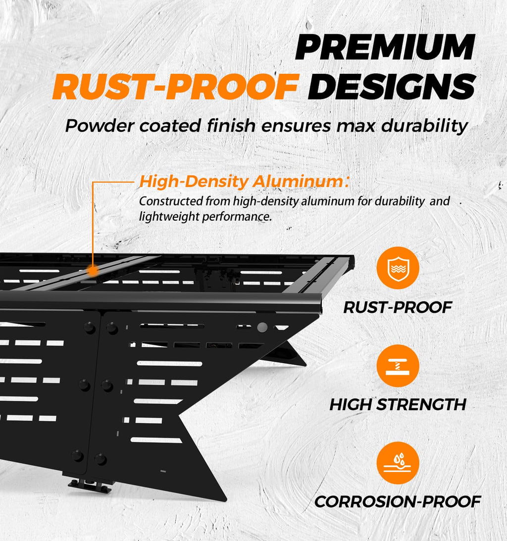 TERRATRECK Mid Version Cargo Racks Roof With Crossbar for Tesla Cybertruck 2023 & Up