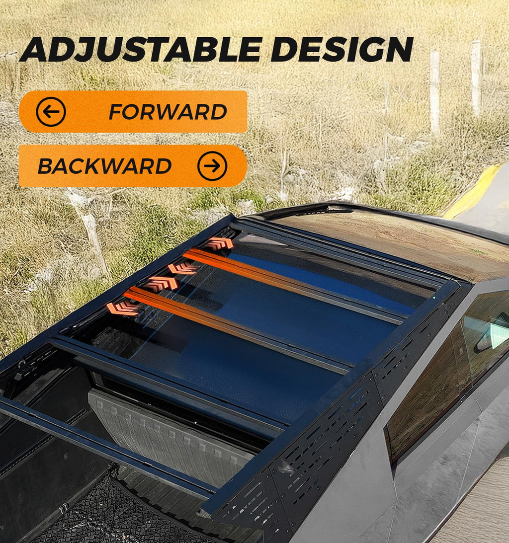 TERRATRECK Mid Version Cargo Racks Roof With Crossbar for Tesla Cybertruck 2023 & Up