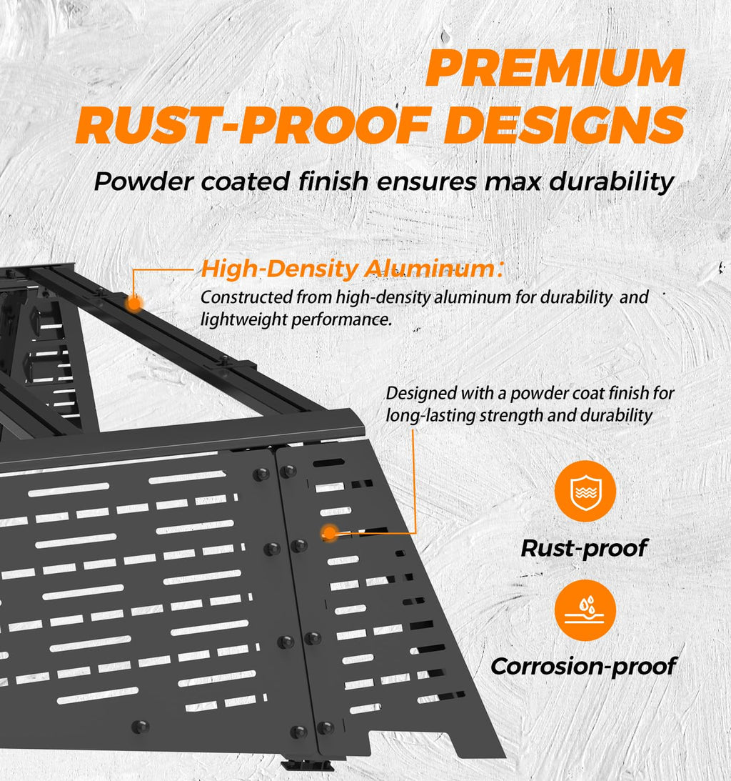 TERRATRECK Long Version Cargo Racks Roof With Crossbar for Tesla Cybertruck 2023 & Up