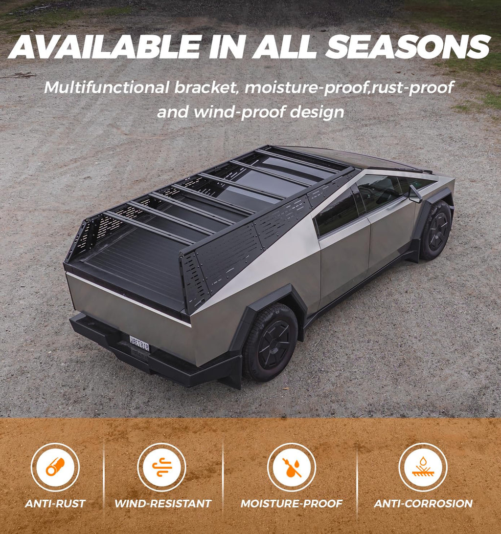 TERRATRECK Long Version Cargo Racks Roof With Crossbar for Tesla Cybertruck 2023 & Up